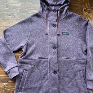Used Patagonia Lavender Button-Up Hoodie